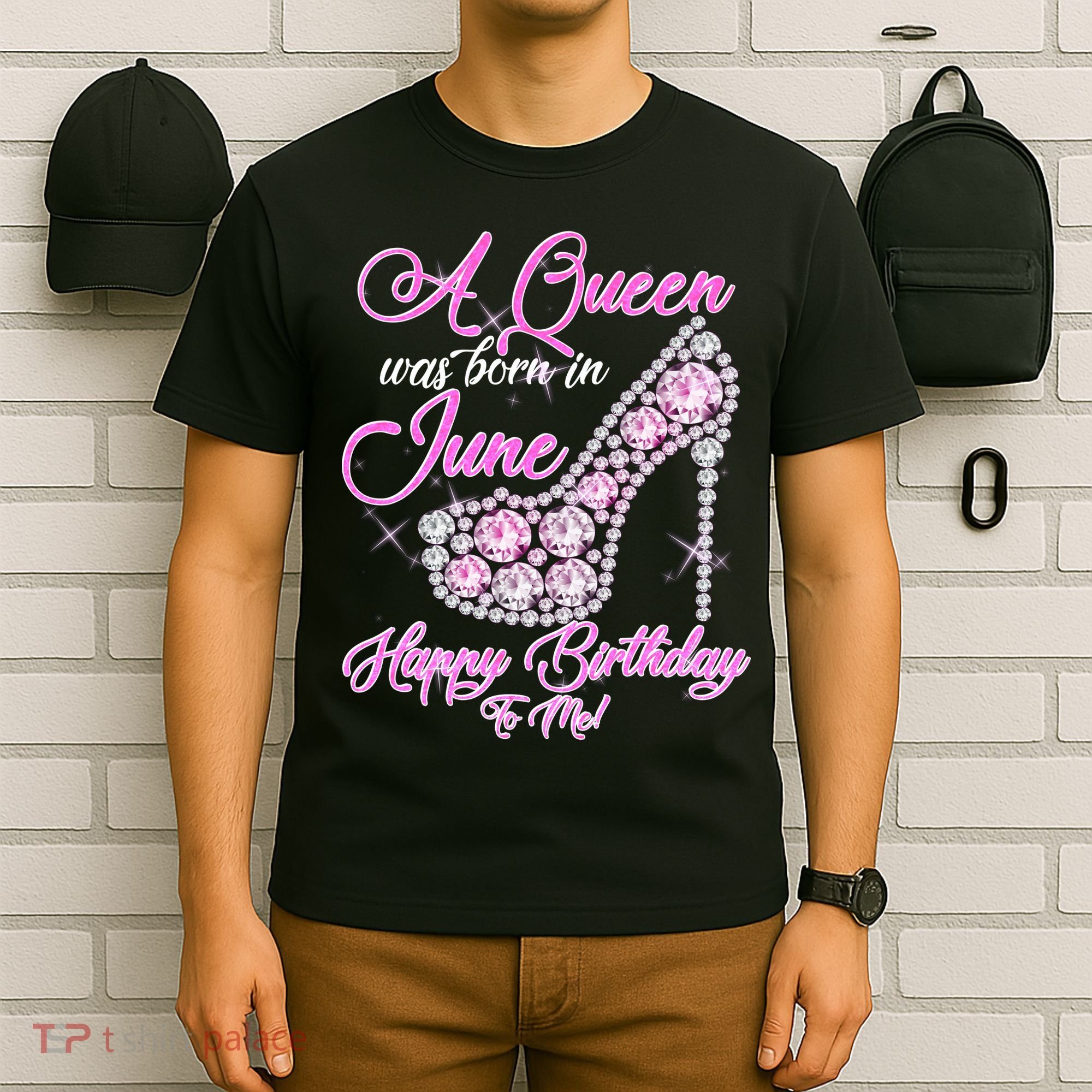 A Queen Was Born in June Fancy Birthday T-Shirt