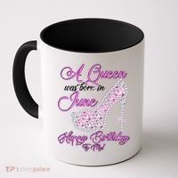 A Queen Was Born in June Fancy Birthday Coffee Mug thumb 0