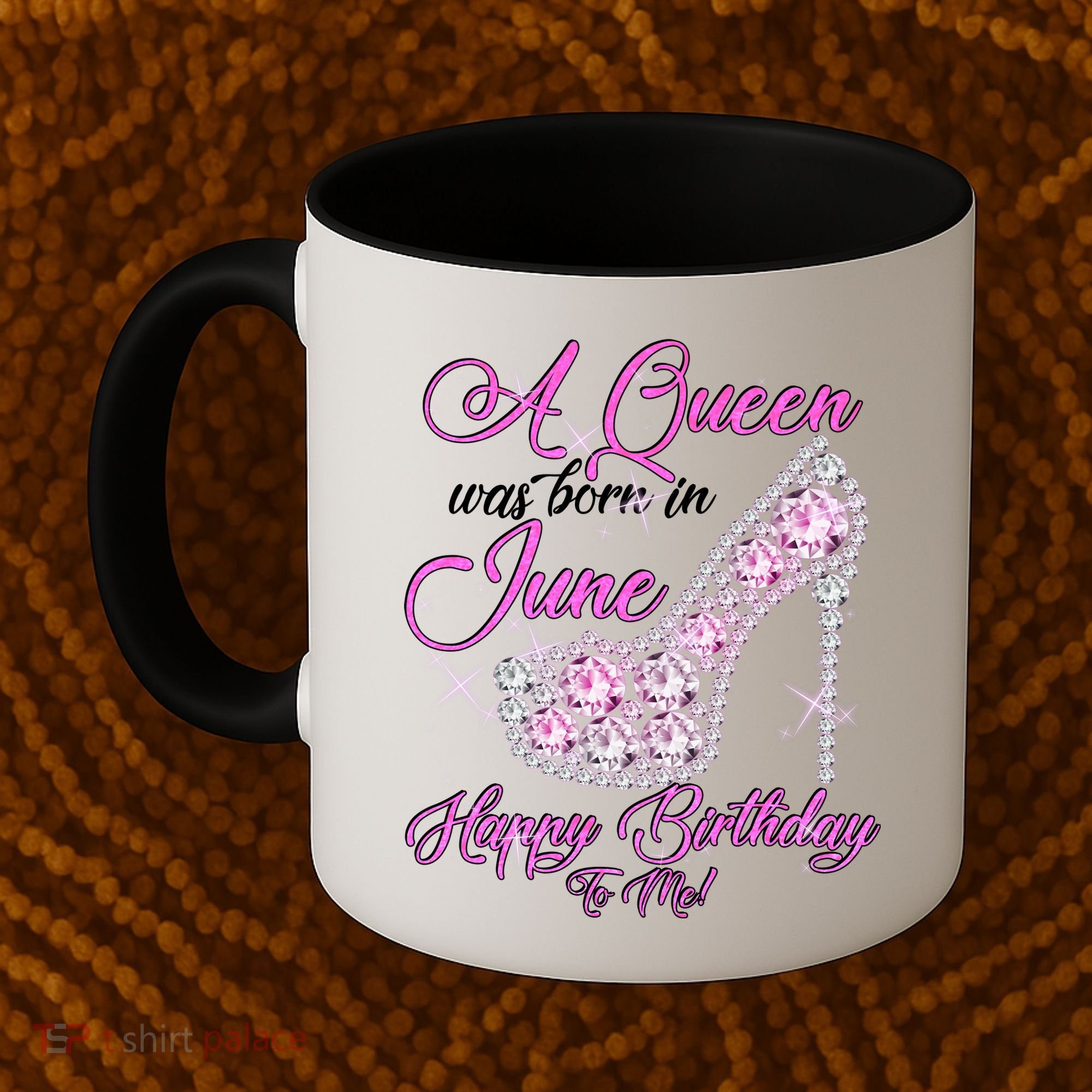 A Queen Was Born in June Fancy Birthday Coffee Mug