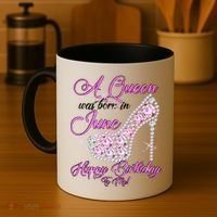 A Queen Was Born in June Fancy Birthday Coffee Mug thumb 4