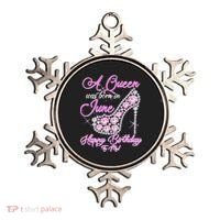 A Queen Was Born in June Fancy Birthday Ornament thumb 0