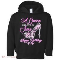 A Queen Was Born in June Fancy Birthday Toddler Hoodie thumb 0