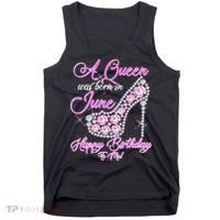 A Queen Was Born in June Fancy Birthday Tank Top thumb 0