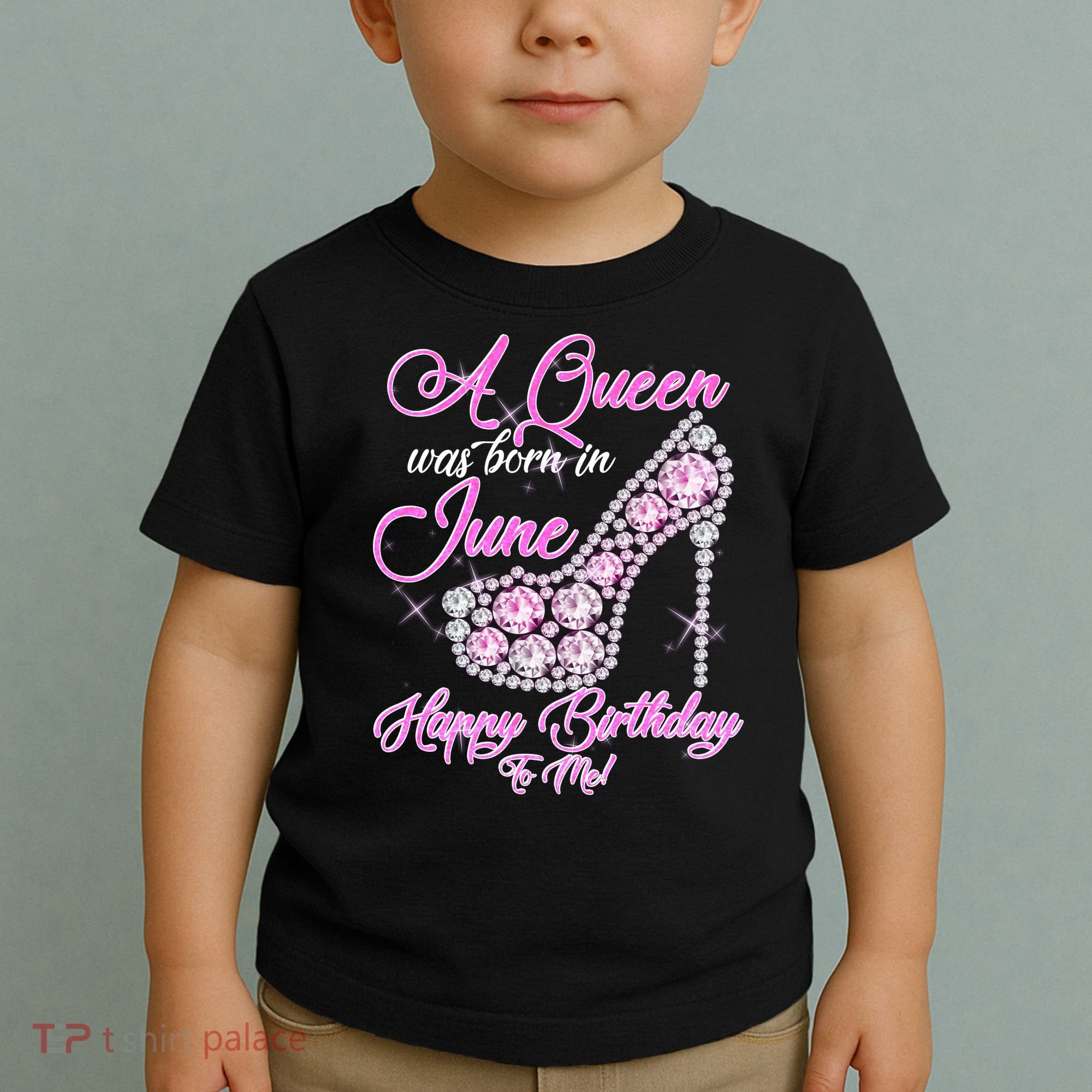 A Queen Was Born in June Fancy Birthday Toddler T-Shirt