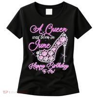 A Queen Was Born in June Fancy Birthday Women's T-Shirt thumb 0