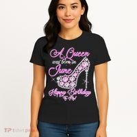 A Queen Was Born in June Fancy Birthday Women's T-Shirt thumb 4