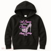 A Queen Was Born in June Fancy Birthday Kids Hoodie thumb 0