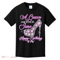 A Queen Was Born in June Fancy Birthday Kids T-Shirt thumb 0