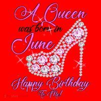 A Queen Was Born in June Fancy Birthday Santa Hat thumb 1