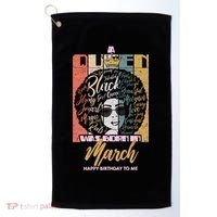 A Queen was Born in March Golf Towel thumb 0