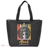 A Queen was Born in March Tote Bag thumb 0