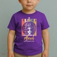 A Queen was Born in March Toddler T-Shirt thumb 2