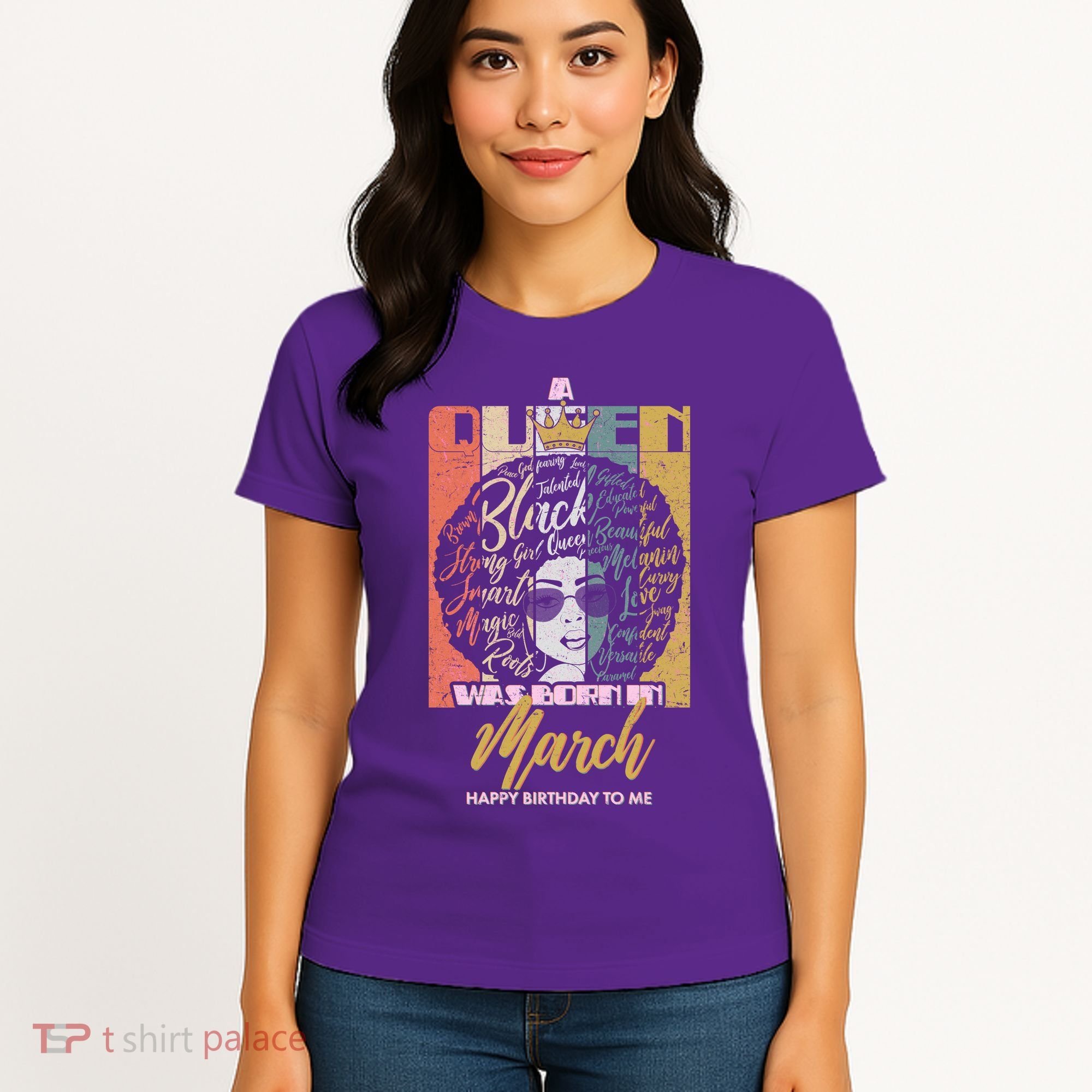 A Queen was Born in March Women's T-Shirt