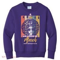 A Queen was Born in March Kids Sweatshirt thumb 0