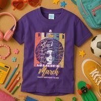 A Queen was Born in March Kids T-Shirt thumb 3