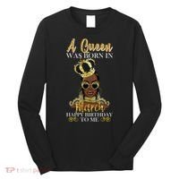 A Queen Was Born In March Happy Birthday Long Sleeve Shirt thumb 0