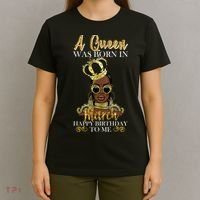 A Queen Was Born In March Happy Birthday T-Shirt thumb 4