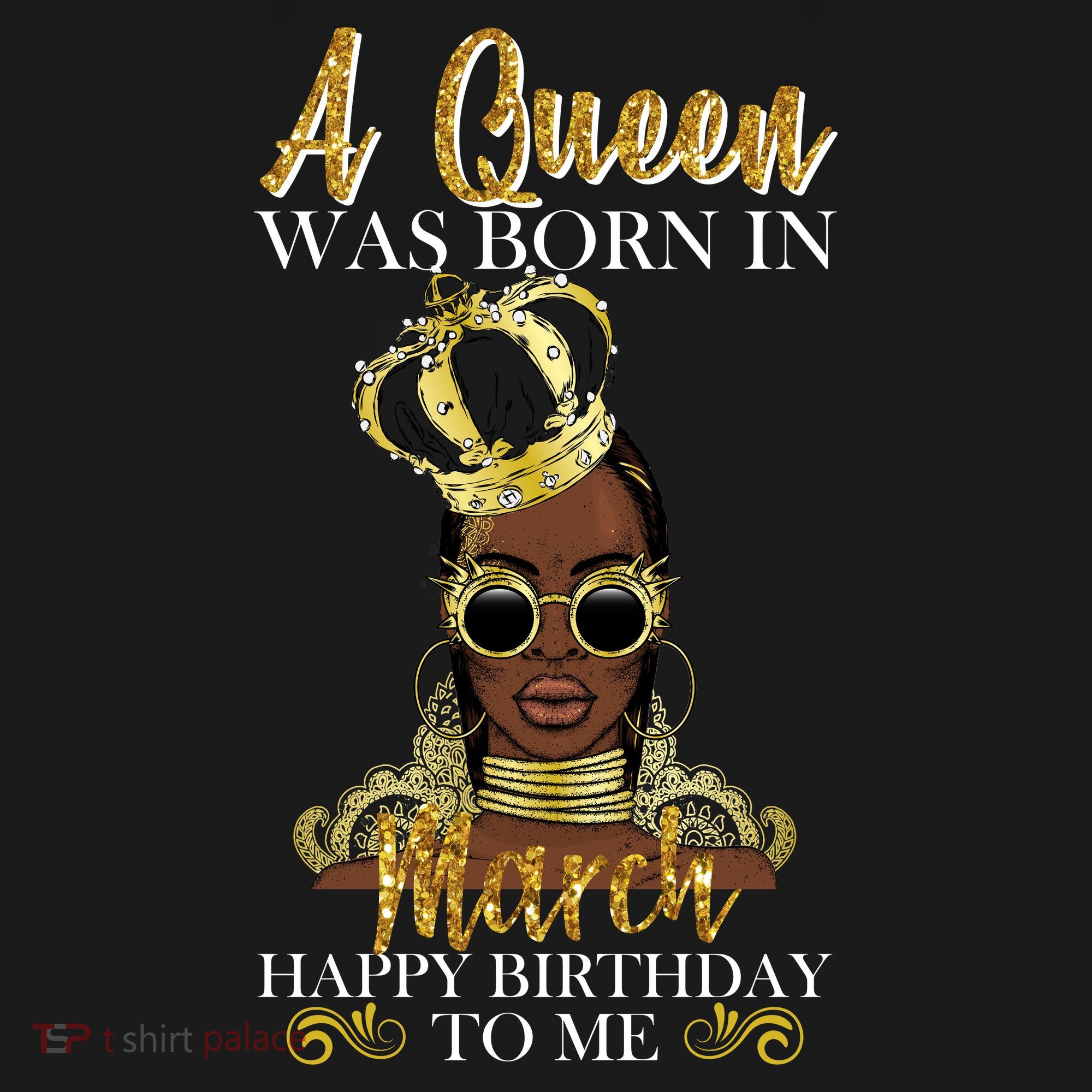 A Queen Was Born In March Happy Birthday Women's Hoodie
