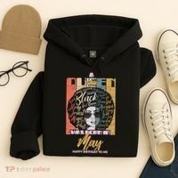 A Queen Was Born In May Hoodie thumb 4