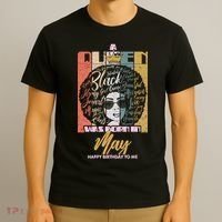 A Queen Was Born In May T-Shirt thumb 3