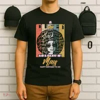 A Queen Was Born In May T-Shirt thumb 6