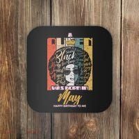 A Queen Was Born In May Coaster thumb 0