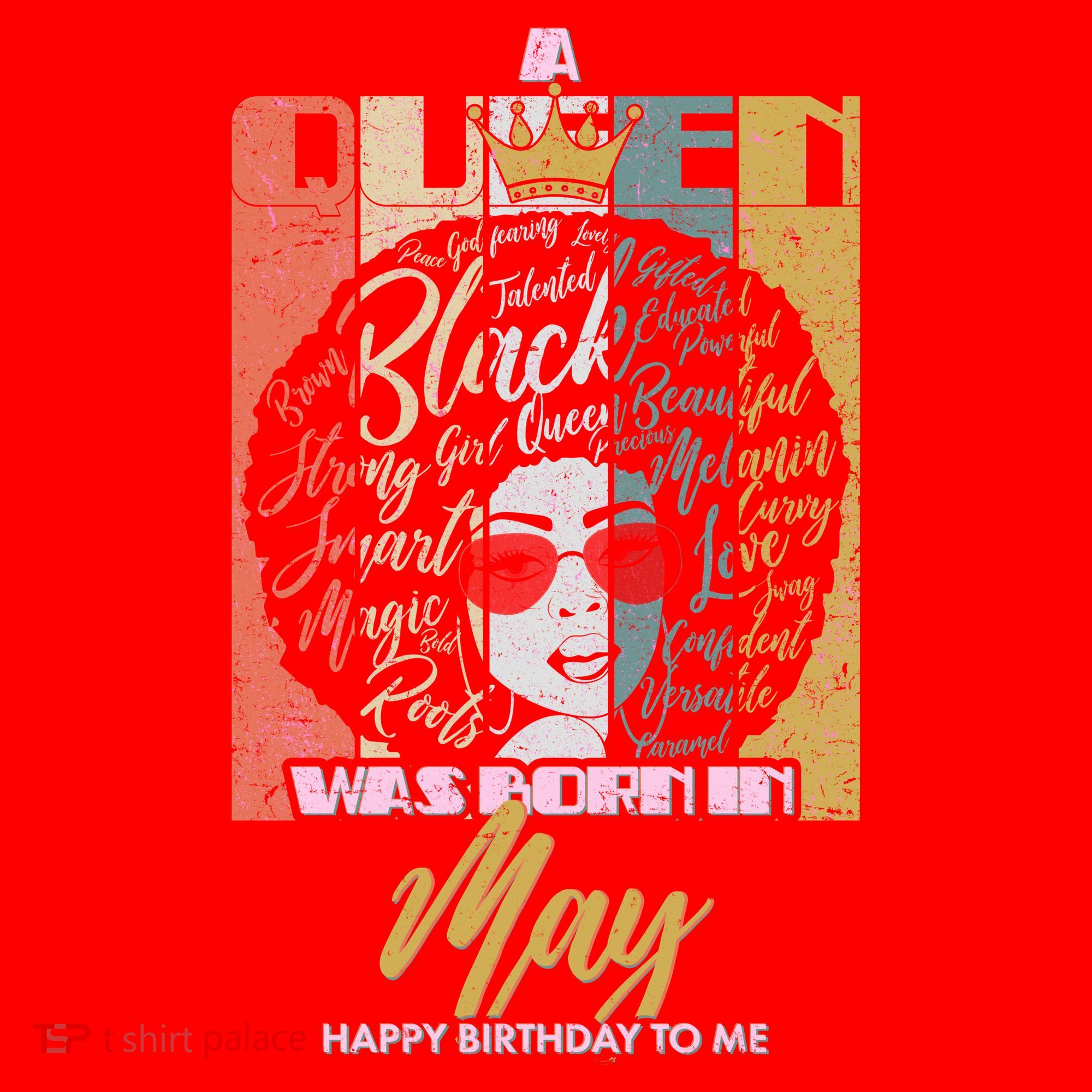 A Queen Was Born In May Santa Hat
