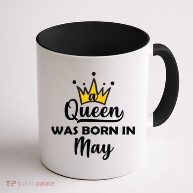 A Queen Was Born In May Birthday Coffee Mug back