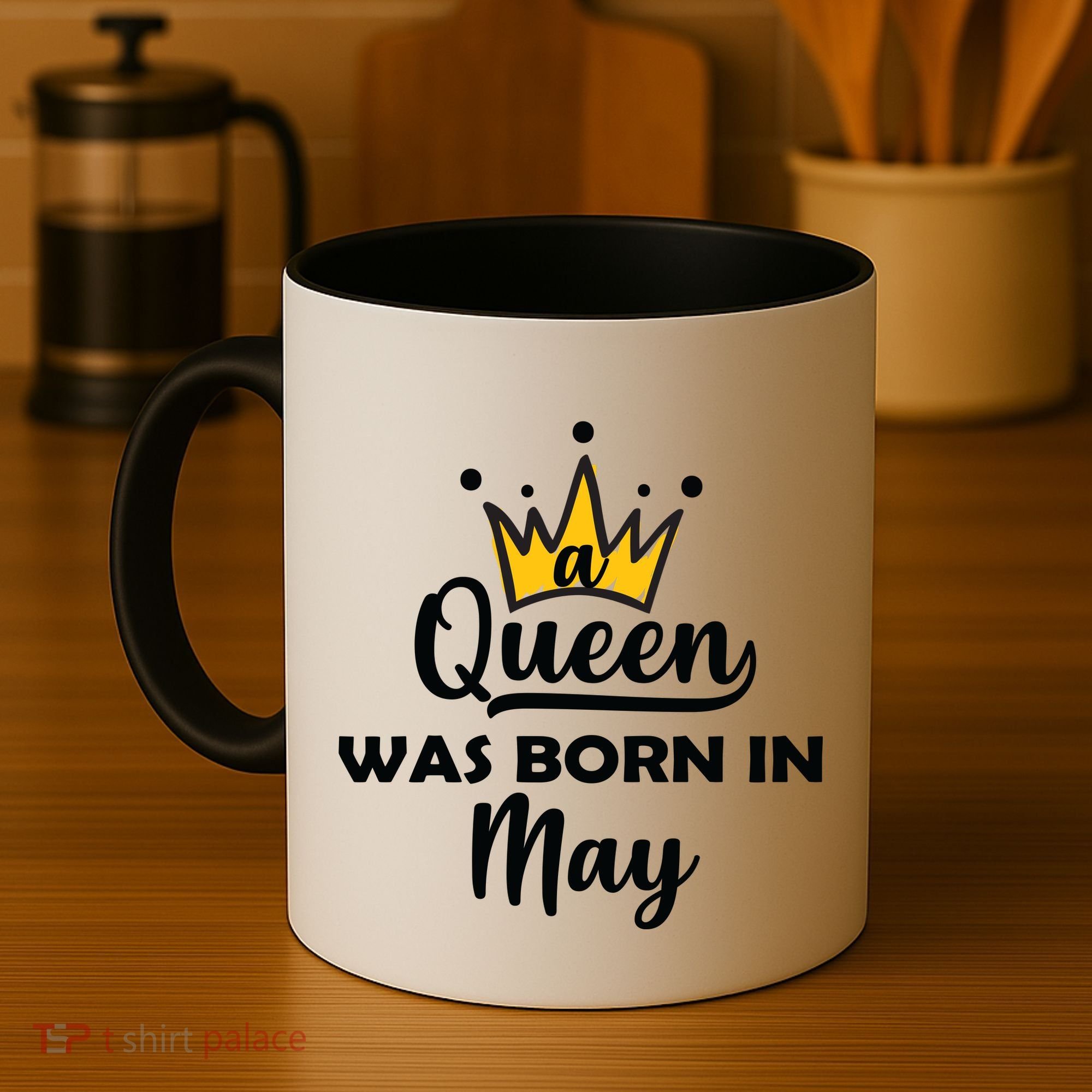 A Queen Was Born In May Birthday Coffee Mug