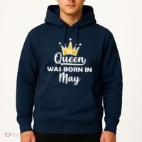 A Queen Was Born In May Birthday Hoodie thumb 2