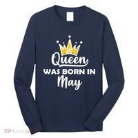 A Queen Was Born In May Birthday Long Sleeve Shirt thumb 0