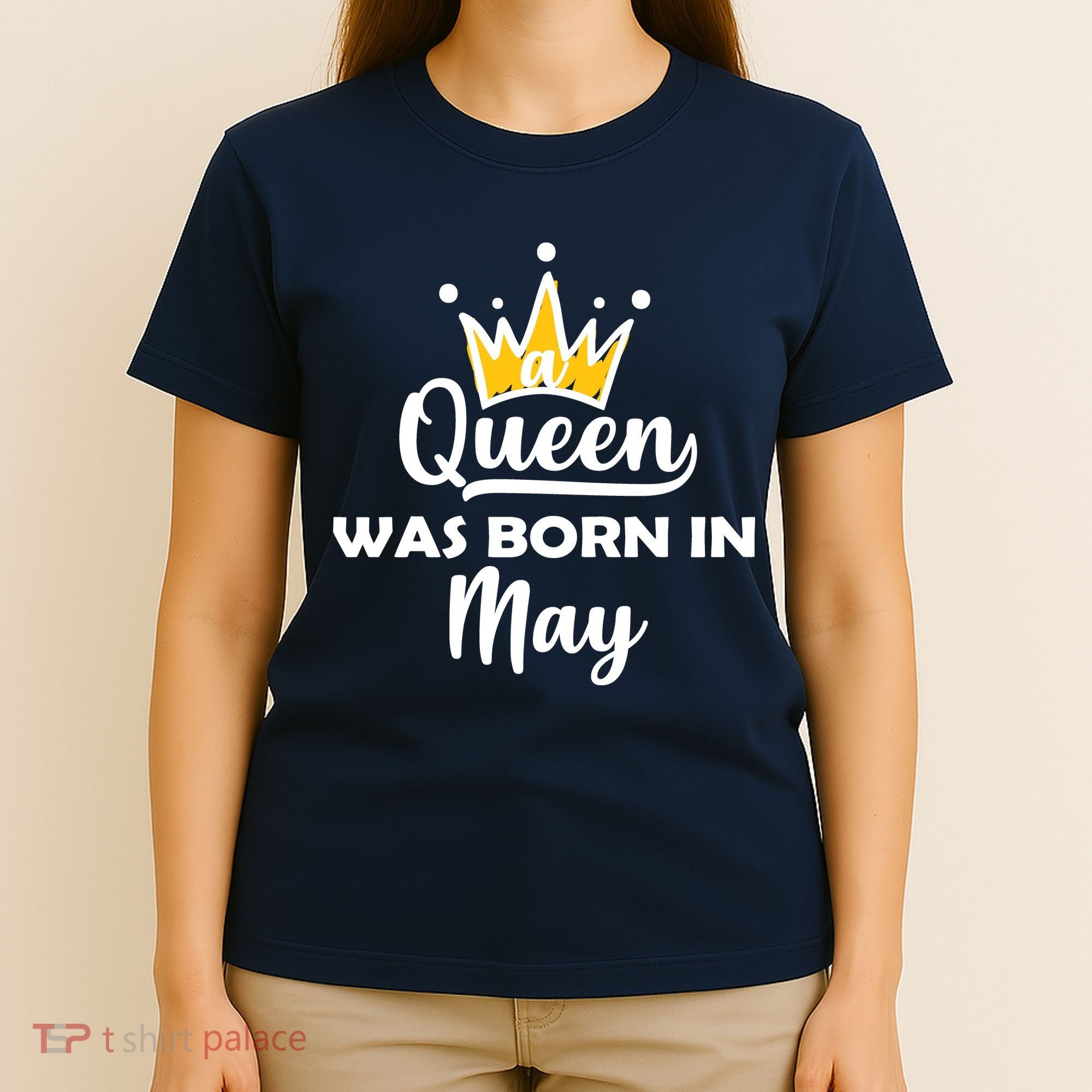 A Queen Was Born In May Birthday T-Shirt