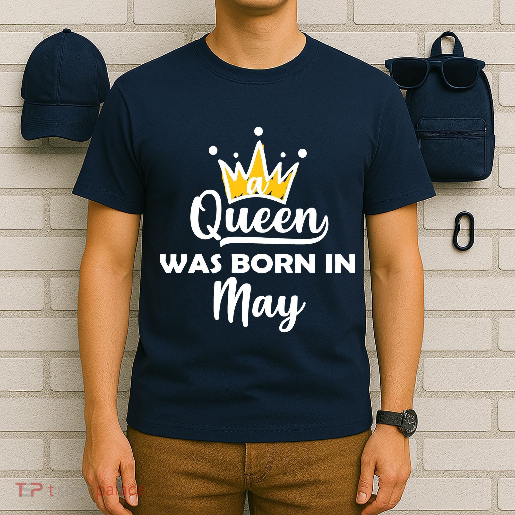 A Queen Was Born In May Birthday T-Shirt