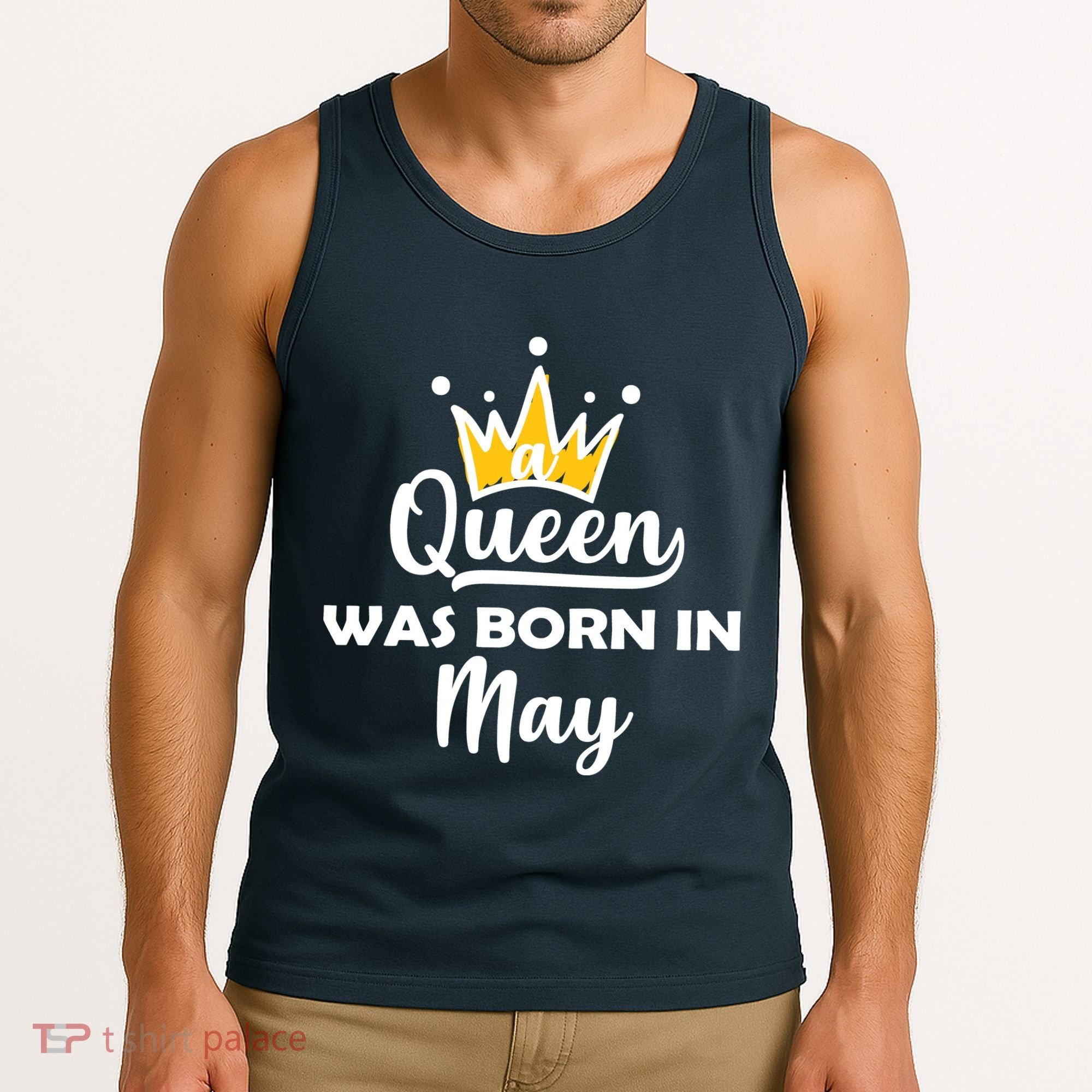 A Queen Was Born In May Birthday Tank Top