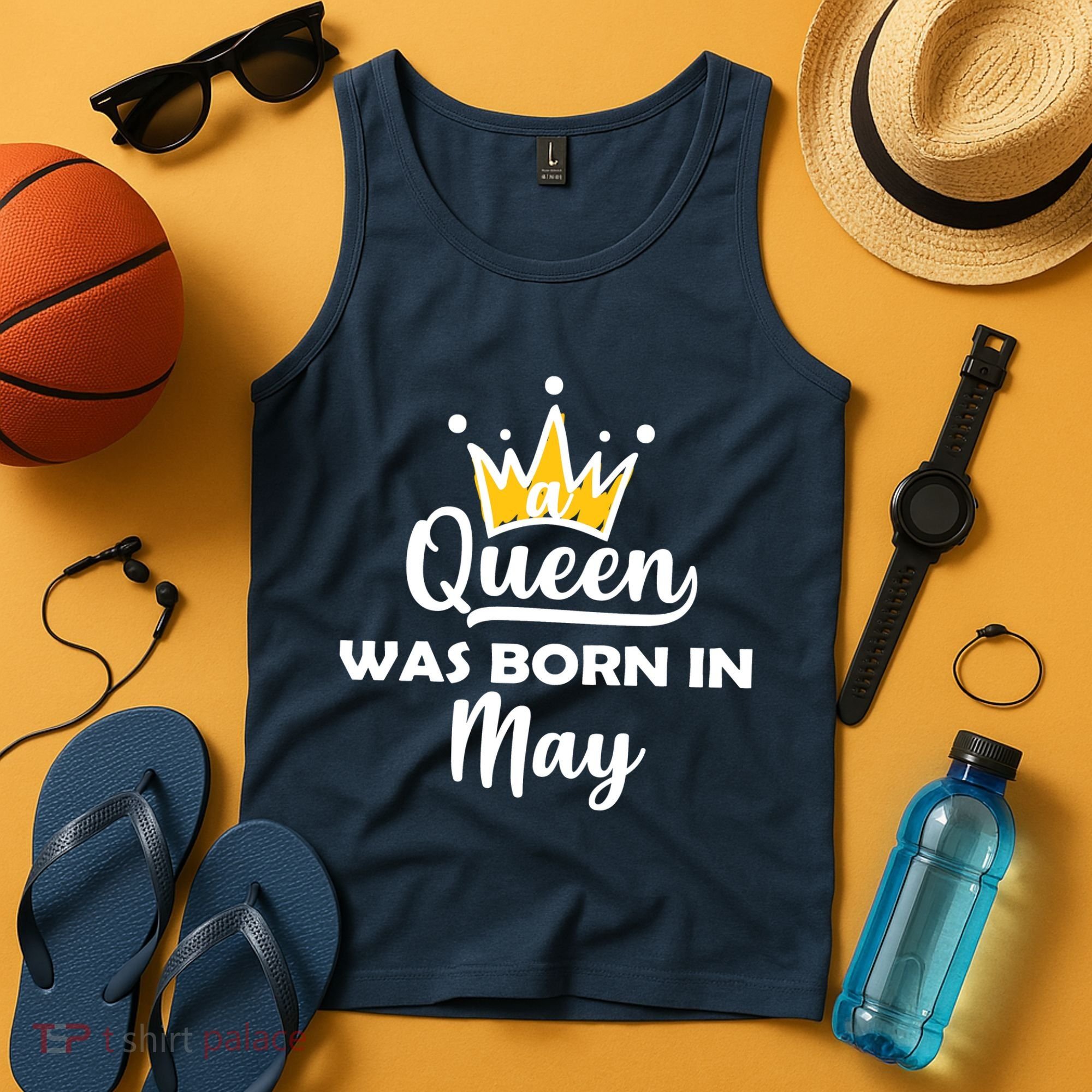 A Queen Was Born In May Birthday Tank Top