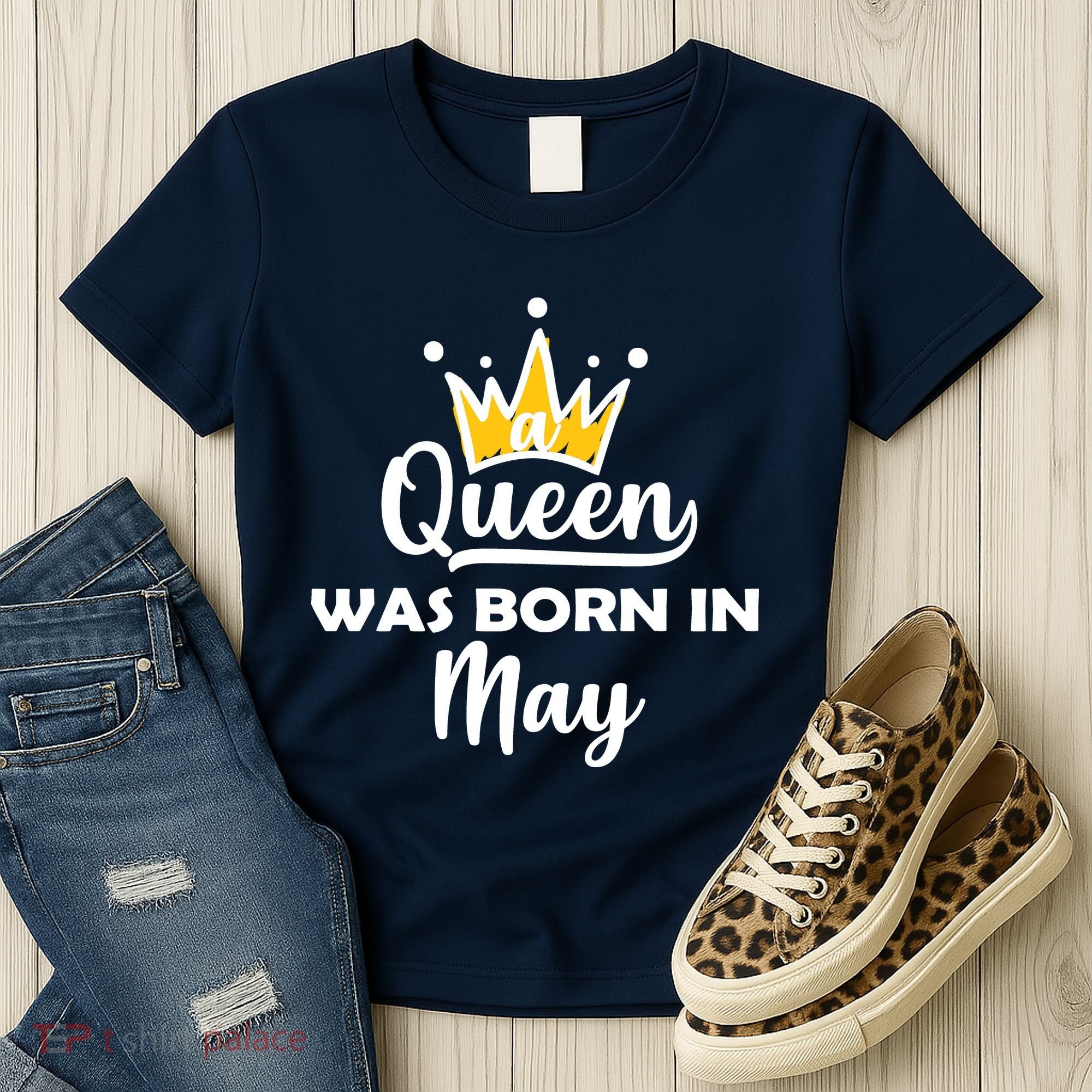 A Queen Was Born In May Birthday Women's T-Shirt