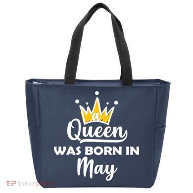 A Queen Was Born In May Birthday Tote Bag