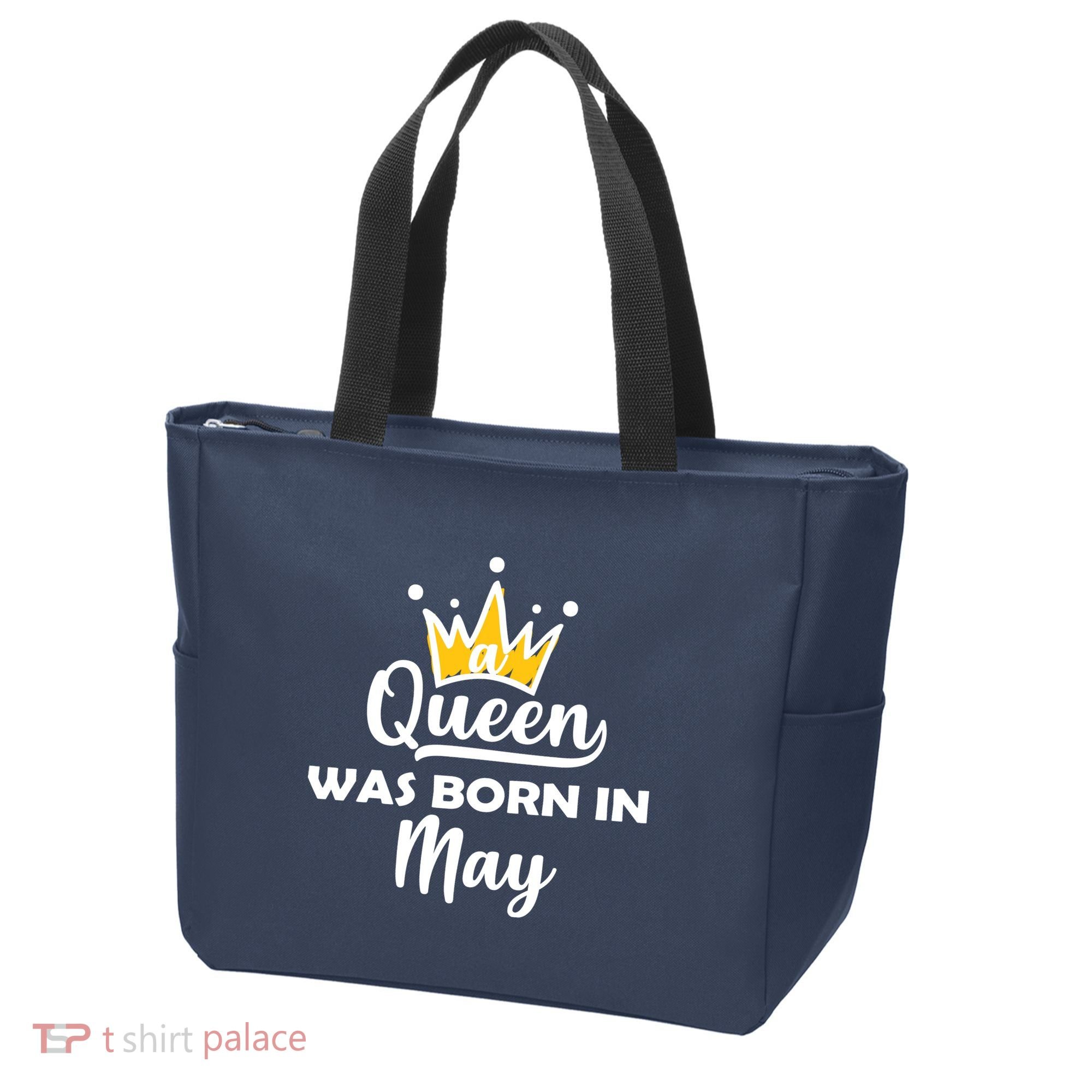 A Queen Was Born In May Birthday Tote Bag