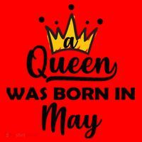 A Queen Was Born In May Birthday Santa Hat thumb 1