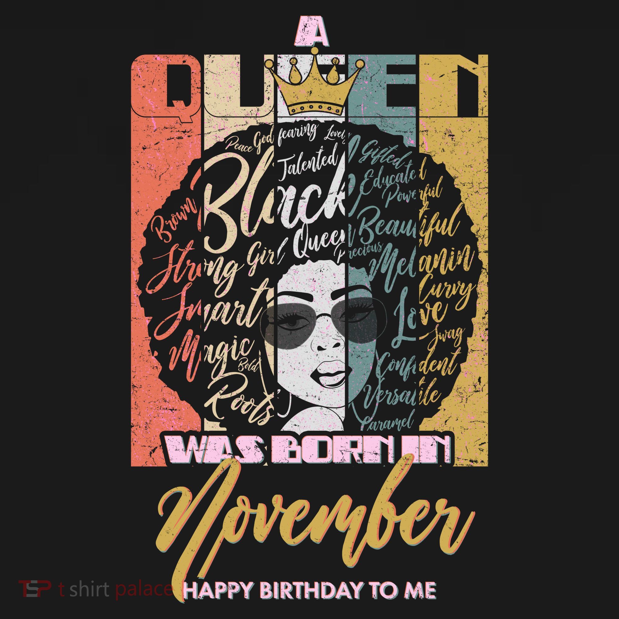 A Queen Was Born In November Happy Women's Hoodie