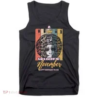 A Queen Was Born In November Happy Tank Top thumb 0