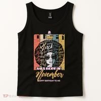 A Queen Was Born In November Happy Tank Top thumb 2