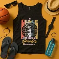A Queen Was Born In November Happy Tank Top thumb 4