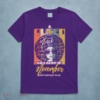 A Queen Was Born In November Happy T-Shirt thumb 5