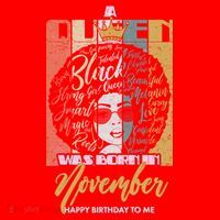 A Queen Was Born In November Happy Santa Hat thumb 1