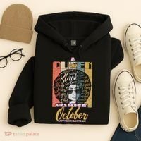 A Queen Was Born In October Hoodie thumb 4