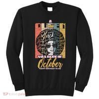 A Queen Was Born In October Sweatshirt thumb 0