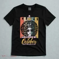 A Queen Was Born In October T-Shirt thumb 5