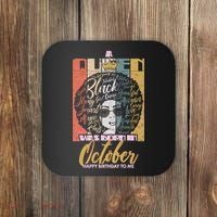 A Queen Was Born In October Coaster thumb 0