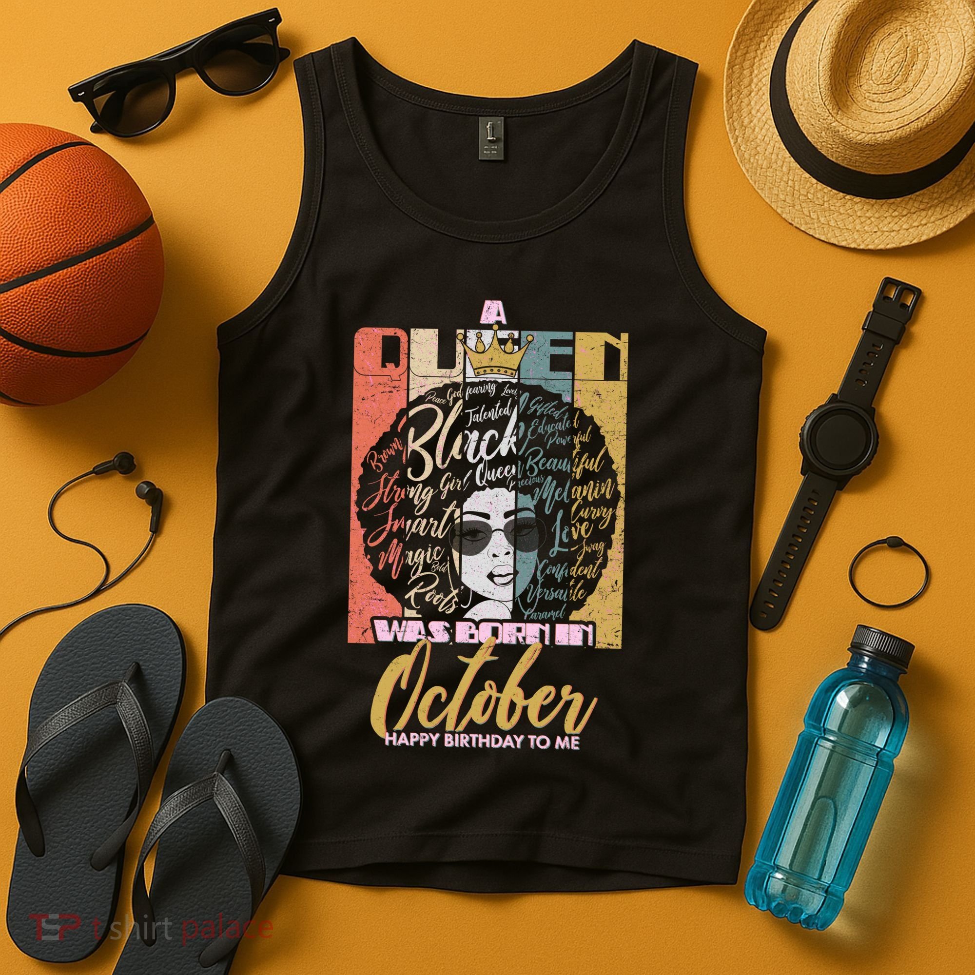 A Queen Was Born In October Tank Top